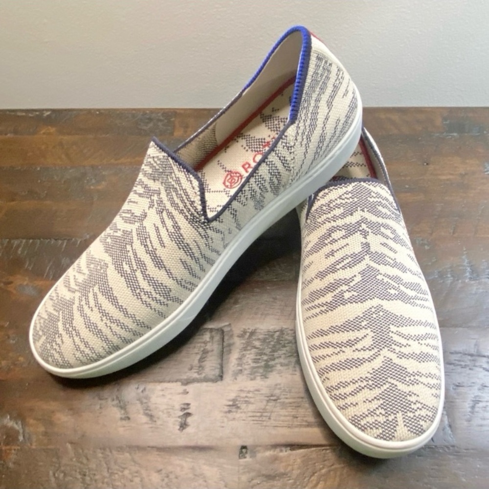 Rothy's Maritime Tiger Sneaker Stripe Slip On Retired Women’s 10.5